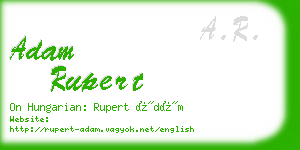 adam rupert business card